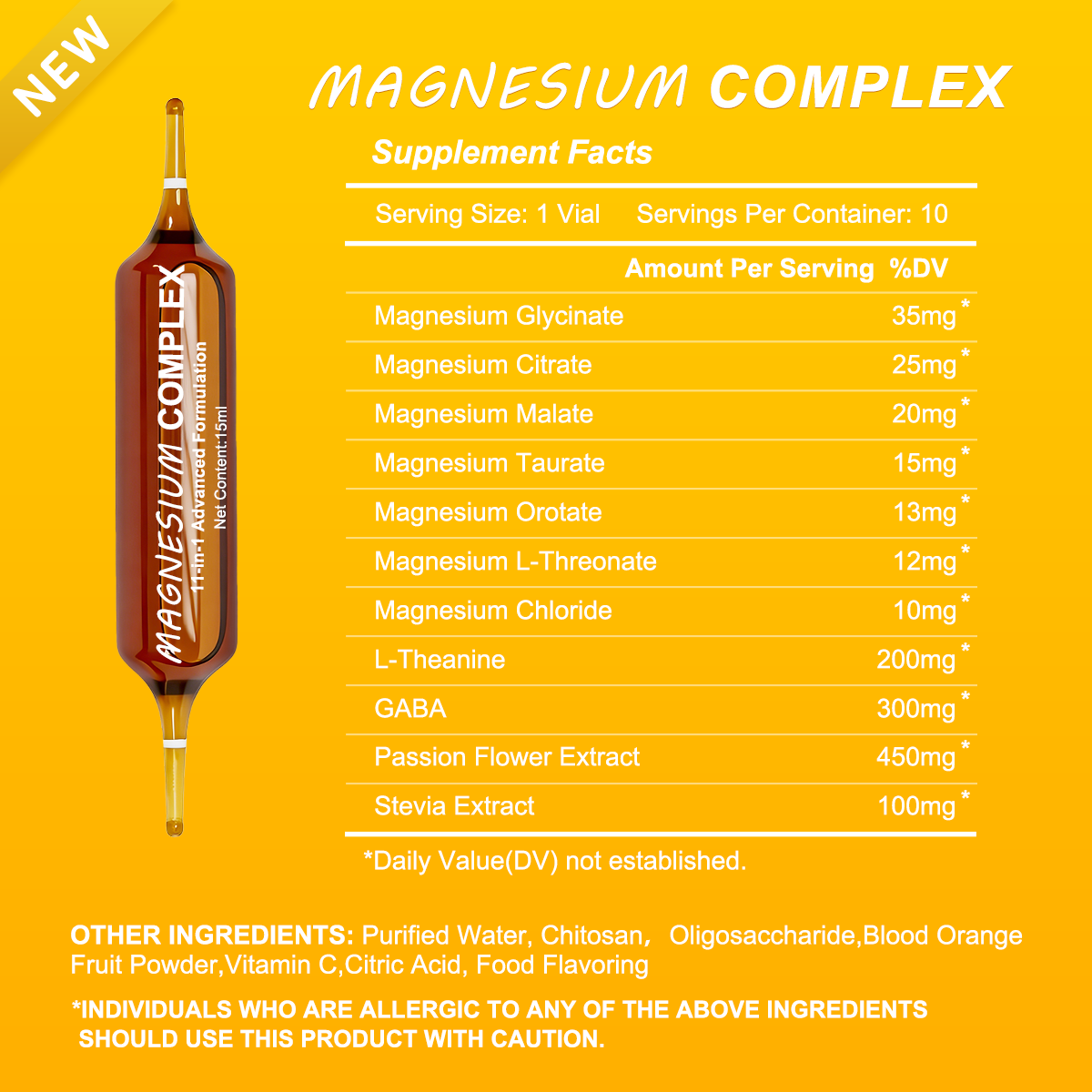 PERSEEK Fast-Absorbing Magnesium Sleep Supplement | 3x Absorption, Stress Relief | 15mL×10 Vials