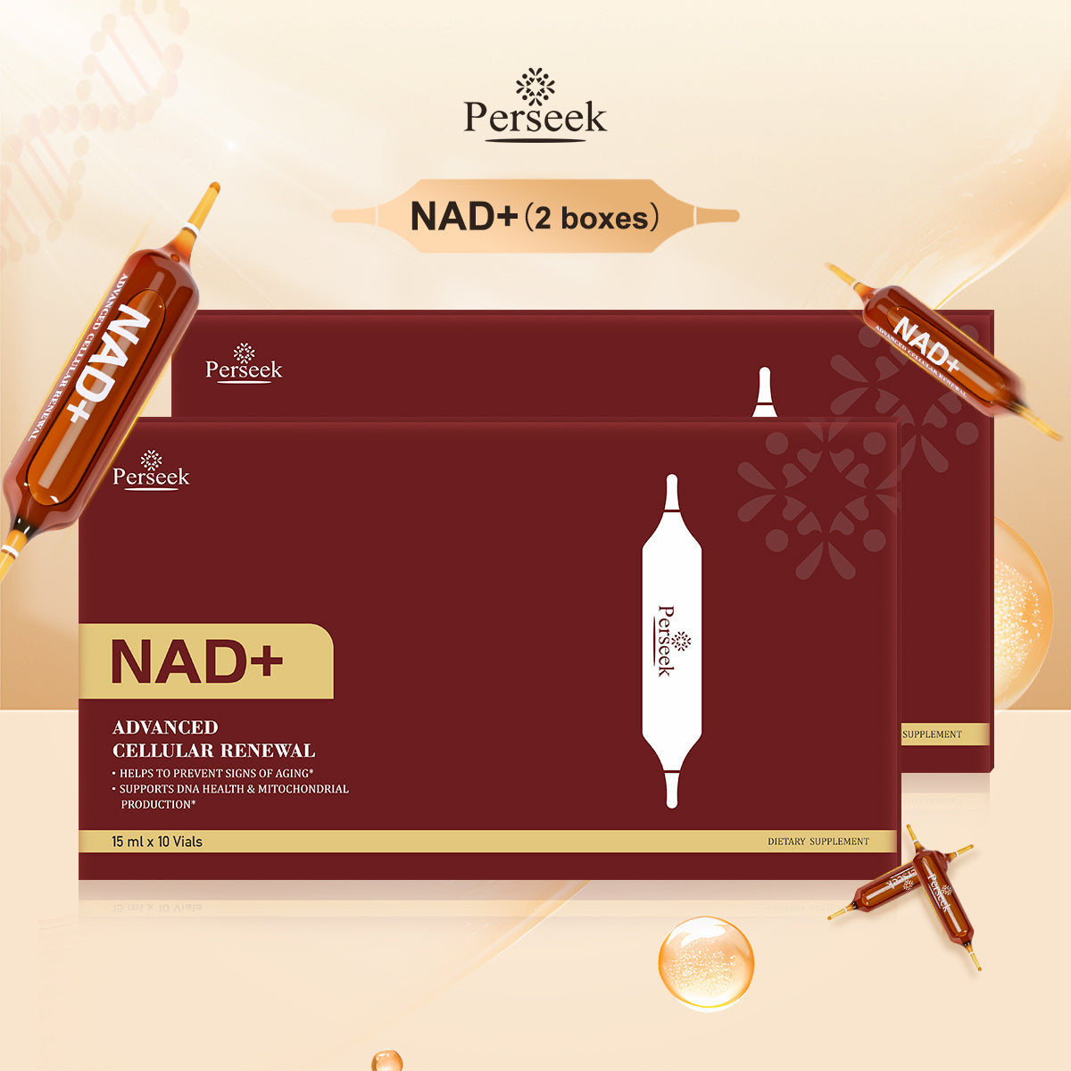 Perseek NAD+ Advanced Cellular Renewal - 1200mg NAD+