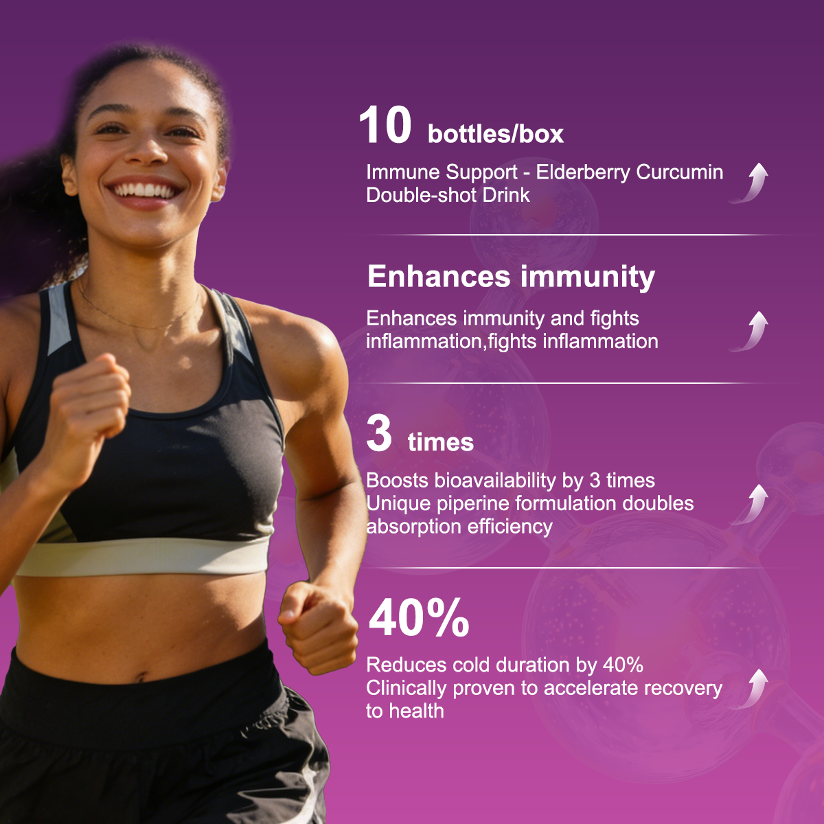 PERSEEK Liquid Immune Supplement | Elderberry, Curcumin & Piperine, 3x Absorption | 15mL×10 Vials