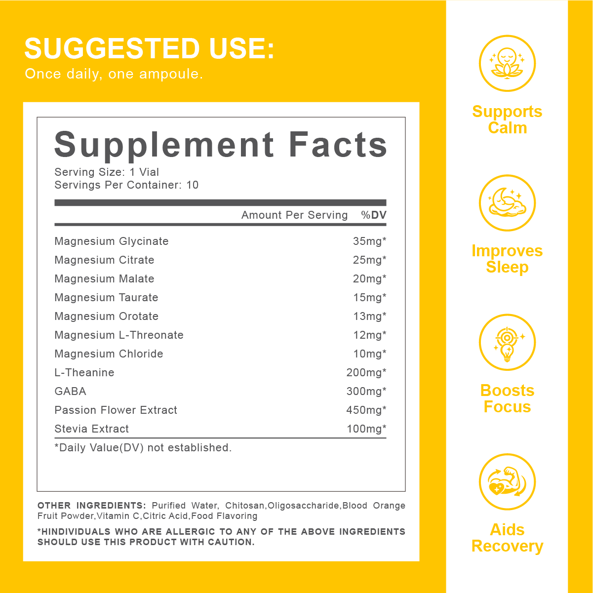 PERSEEK Fast-Absorbing Magnesium Sleep Supplement | 3x Absorption, Stress Relief | 15mL×10 Vials